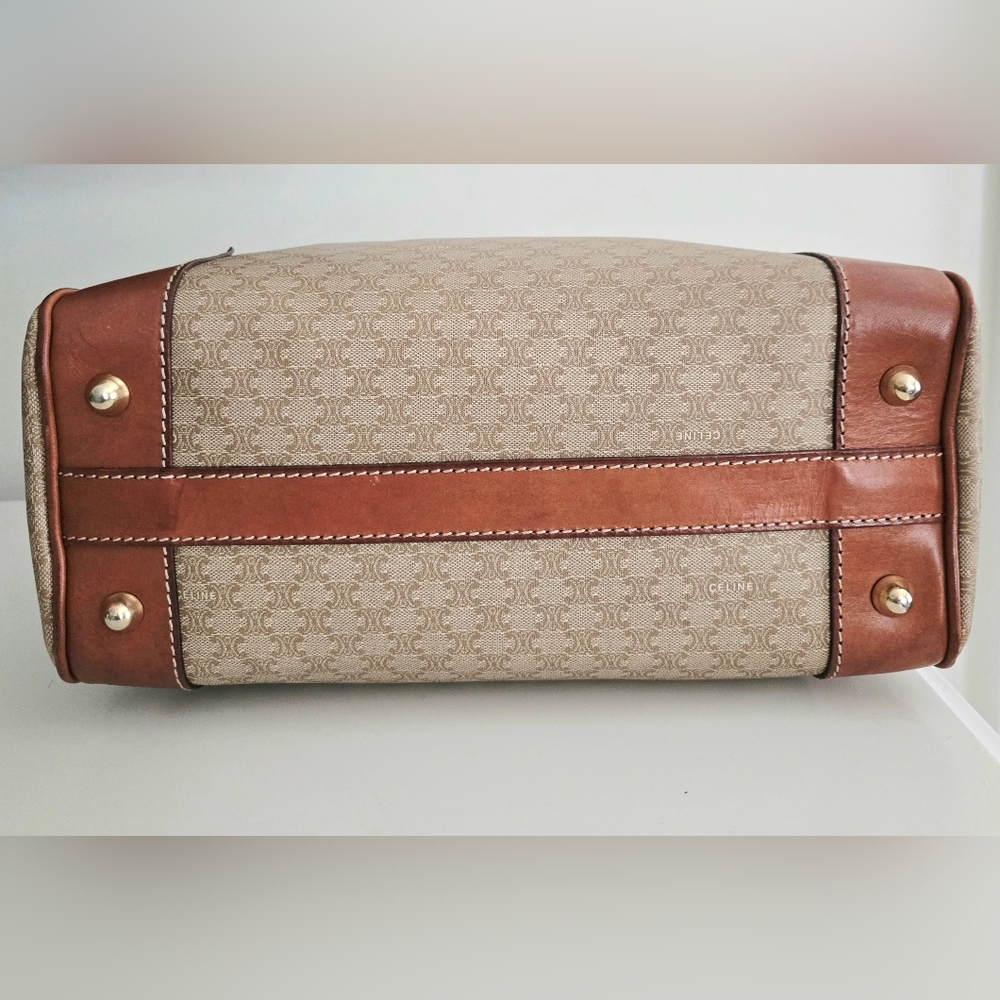 Celine Tan and Brown Monogram Bag - Picture 12 of 16
